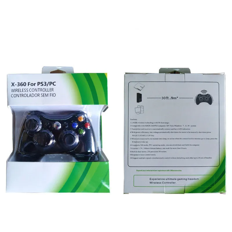 Беспроводной контроллер для xbox 360 джойстика для Microsoft PC Windows 7 8 10 GamePad для X Box 360 Беспроводной контроллер ПК получен с розничной коробкой