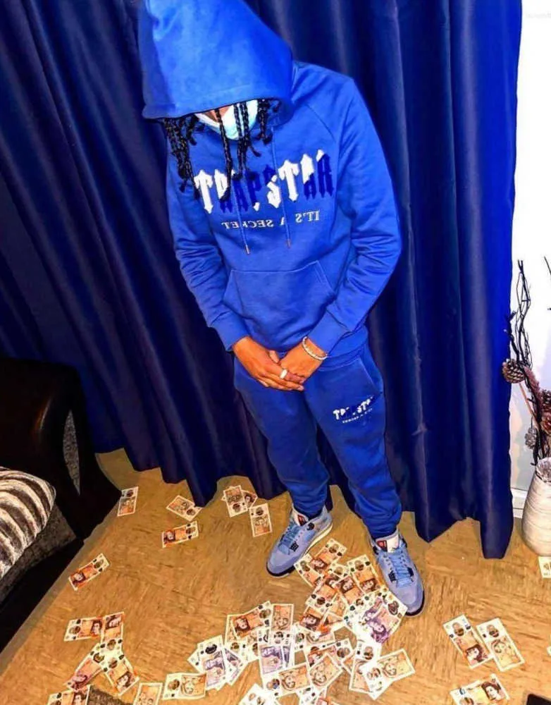 Trapstar blue tracksuit sales
