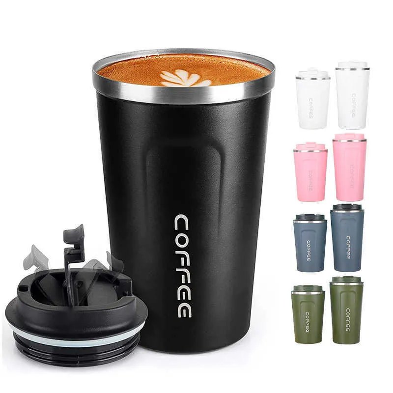 Aggiungi alla lista dei desideri 510ml / 380ml Smugs Tazzine da caffè in acciaio inossidabile Isolate multiuso Portatile a prova di perdite Car Travel Water Cup P230509