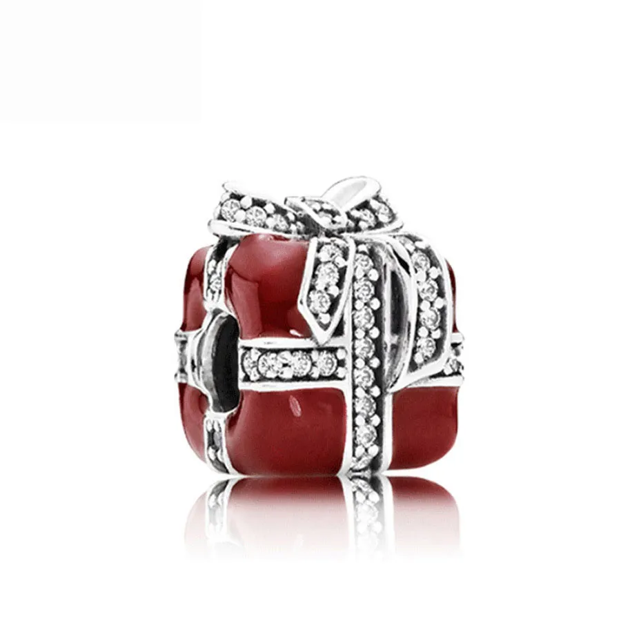925 silver Fit Pandora Original charms DIY Pendant women Bracelets beads New Exquisite Silver Pendant Red Heart