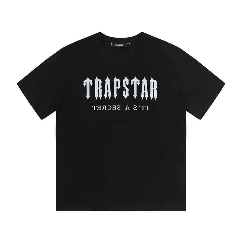 디자이너 패션 의류 Tshirt Tees Trapstar Paris Limited 편지 인쇄 된 짧은 소매 Tshirt 거리 느슨한 면화 캐주얼 남성 탑 여름 럭셔리 캐주얼 면화 Str