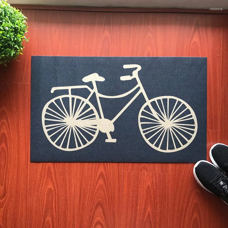 Carpets Funny Doormat Entrance Floor Mat Bicycle Bike Indoor Outdoor Decorative Door Entry Way Machine Washable Welcome