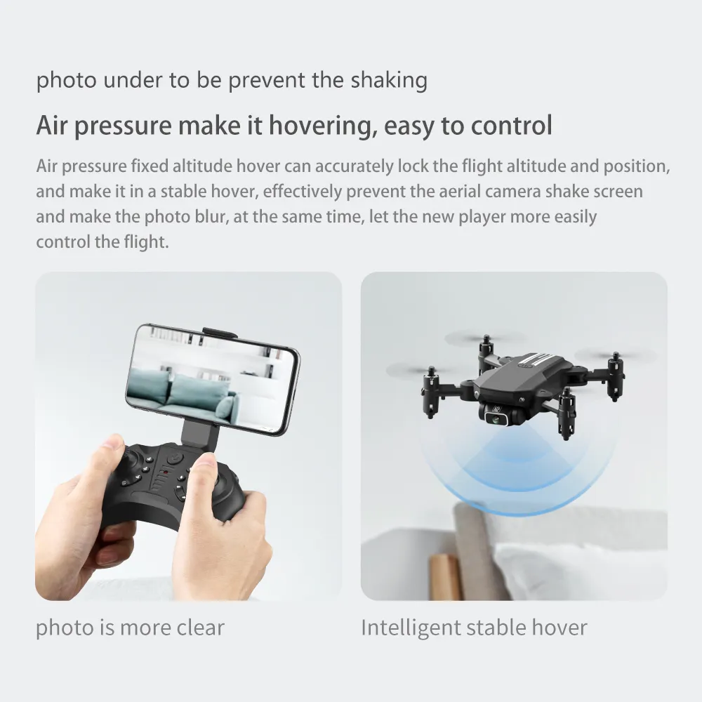Xkj 2020 new mini drone 4k 1080p hd camera wifi fpv on sale air pressure altitude hold black and gray foldable quadcopter rc drone toy