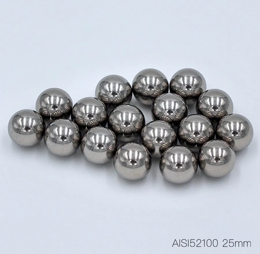 Bolas de rolamento de aço cromado de 25 mm G16 AISI52100 100Cr6 GCr15 Bolas de cromo de precisão para componentes automotivos, de bicicletas, todos os tipos de rolamentos