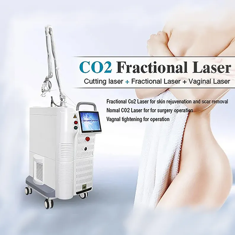 Co2 Laser Machine 4d Engraving Power Supply RF Tube Removal Acne Stretch Marks Fractional Acne Pigmentation Removal Machine Vaginal Tightening Scar Removal