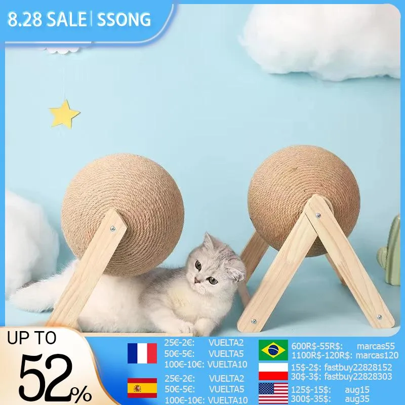 Игрушки для кошачья царапина мяч Сизал веревку для подъема игрушка для животных кошачья кошка с царапин