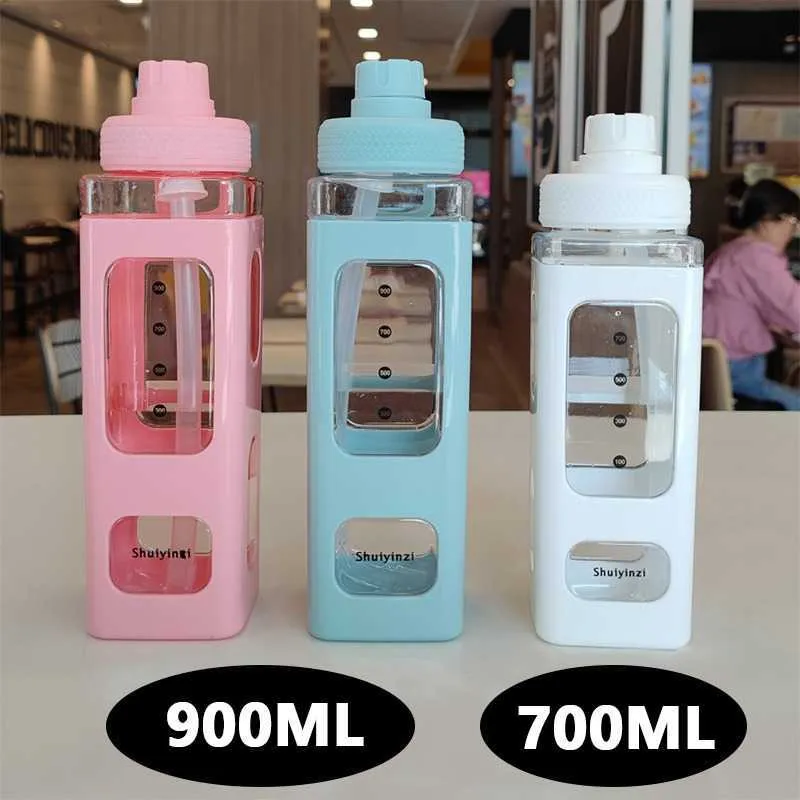 Kawaii Shaker Water Bottle: BPA Free, Cute Sticker, 700/900ml,  Tea/Milk/Drink, Girls Portable Gourde Bottle From Hometool_company, $8.36