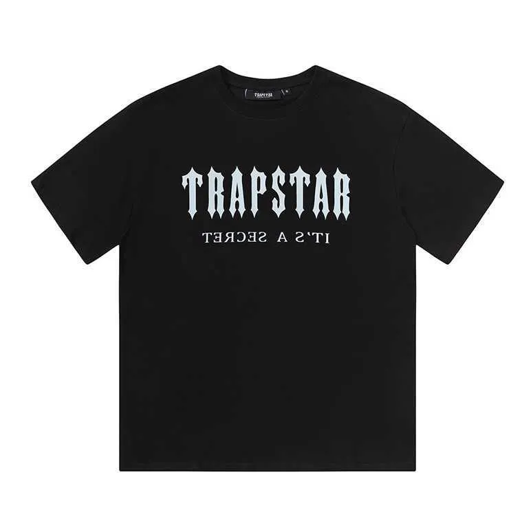 Tasarımcı Moda Giyim Tshirt Tees American Street Trapstar Limited Harf Baskılı Kısa Kollu T-shirt Gevşek Günlük Erkek Kadın Saf Pamuklu Alt Gömlek