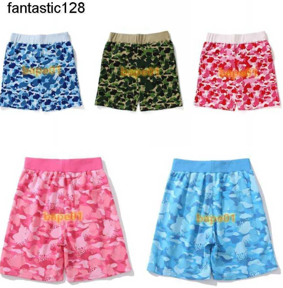 Mens Designer Shorts Summer Fashion Beach Pants Man Woman High bapes Quality Streetwear Pink Blue Pants Size M-XXL