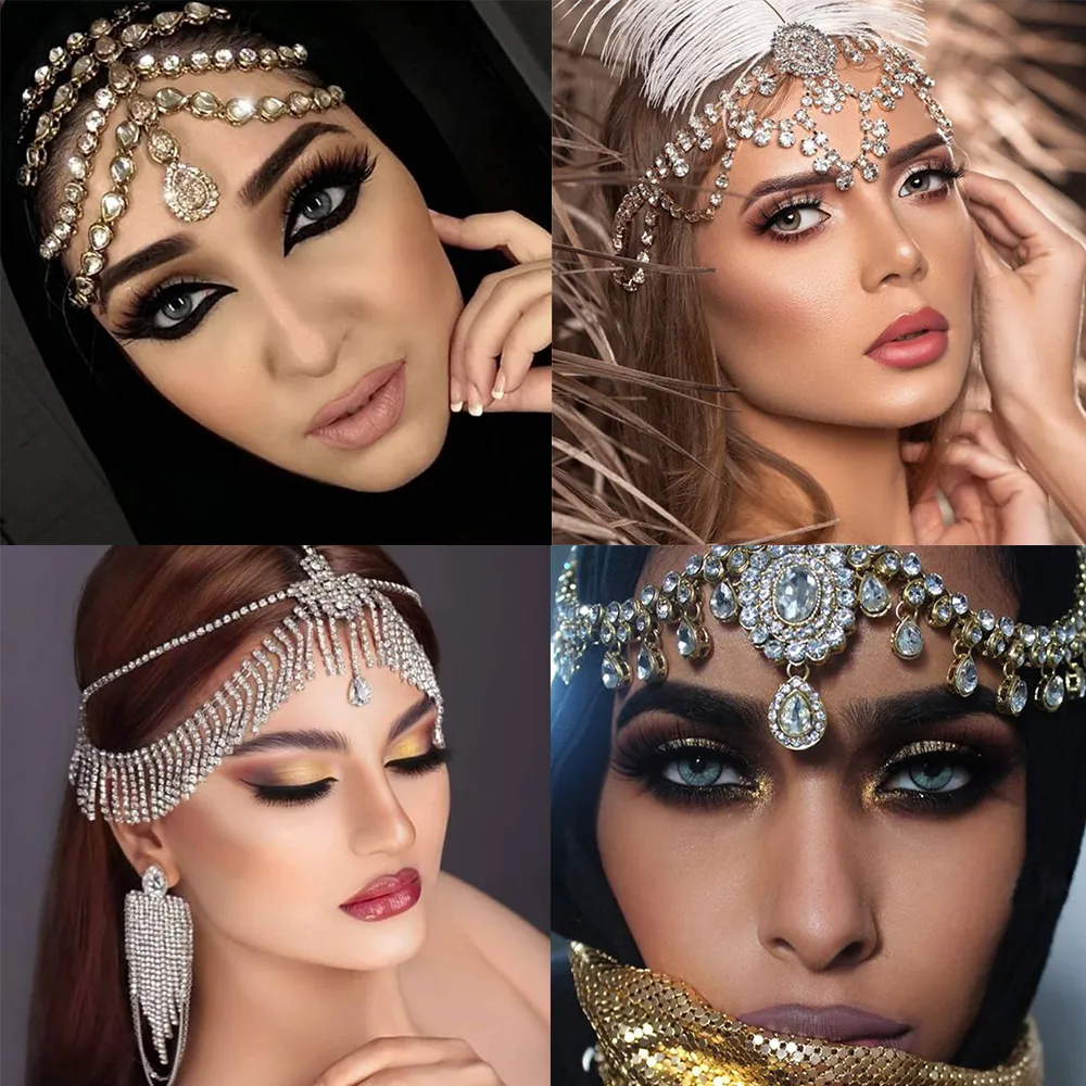 Vintage Crystal Fringe Head Chain Forehead Headband For Wedding Bridal Indian African Bohemian Hair Jewelry Accessories 2024 From Linjun07 9.19 DHgate.Com