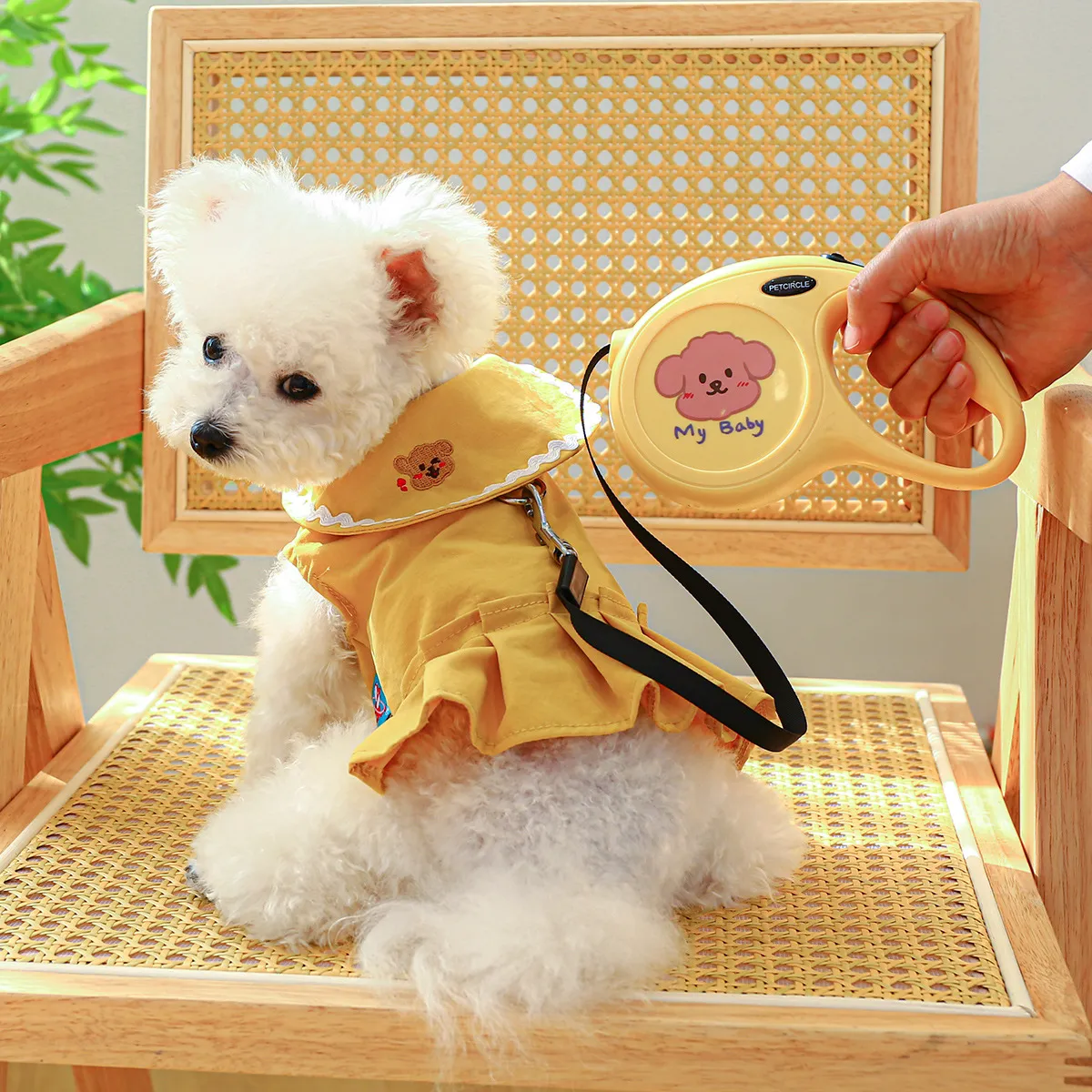 Small dog harness dress deals