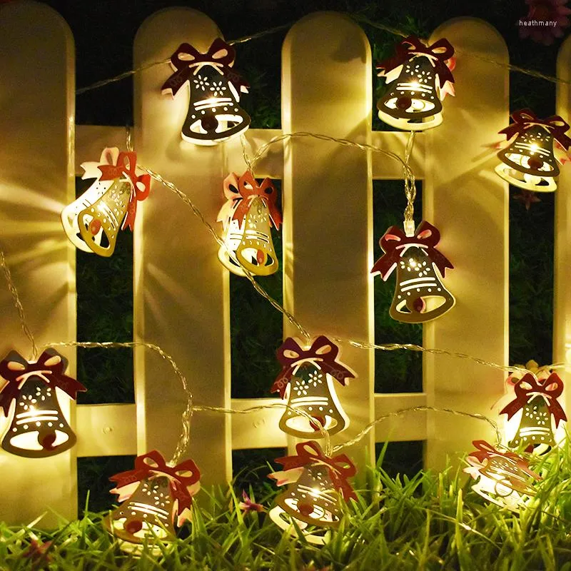 Strings Christmas Light String 20 LED Battery Box Powered Lamp Elk/Small Bell Festival Lights Decora l'illuminazione