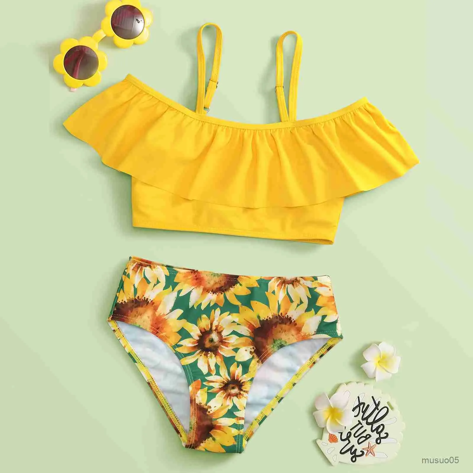 Sunflower shop ruffle bikini