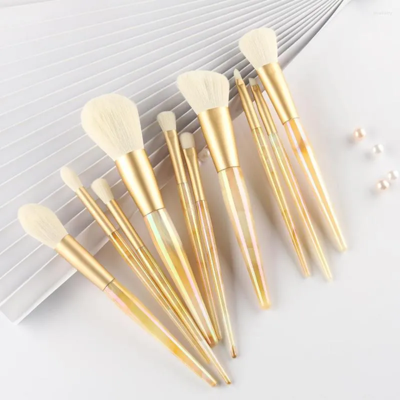 Makeup Brushes 10 Piece Jade Brush Soft And Fluffy Hair Contour Eye Shadow Powder Beauty Tool Mix