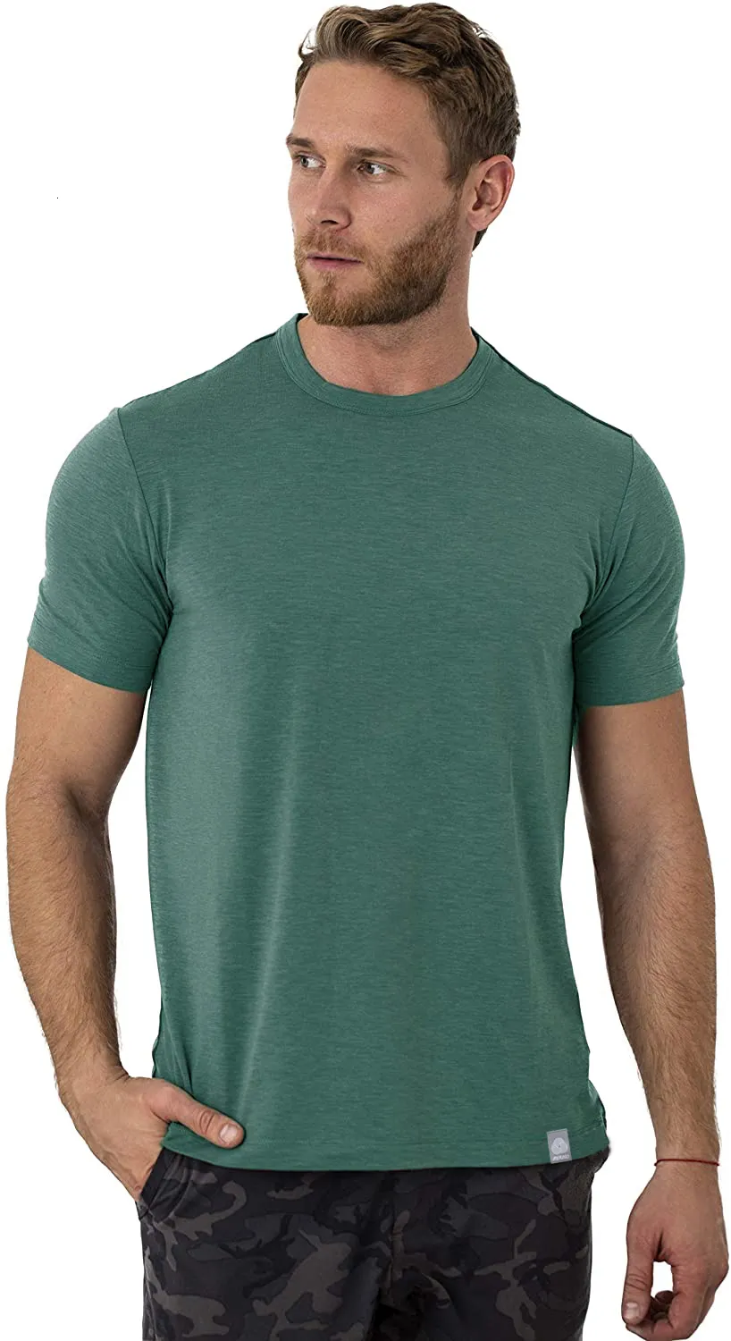 Camiseta de lana merina para hombre, camisa de gran tamaño para