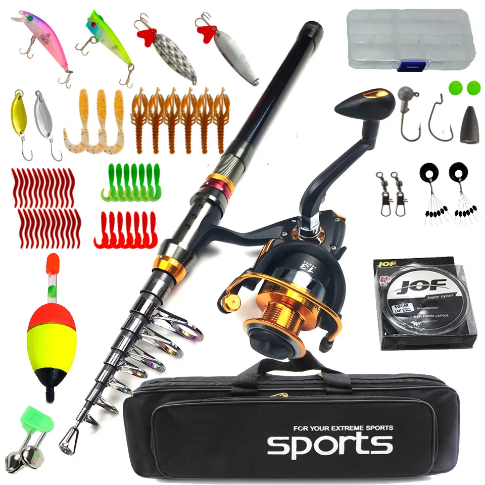 Fishing Accessories 1 8 3 6m Feeder Rod Combo Carbon Telescopic Spinning  Fishing Reel Set Short Travel Pole Boat Stick Bass Carp Pike Full Kit  230508 From 59,3 €