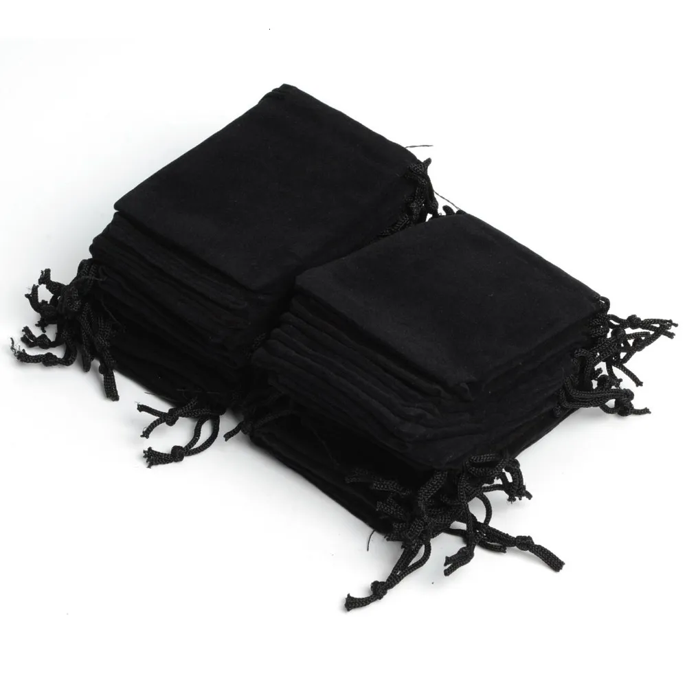 Sieradenboxen 100 stcs 7x9cm Velvet Drawstring Pouch Sieraden Tas Weekend jaar verjaardag Kerstfeest Geschenktasje Pouch Bag 230509