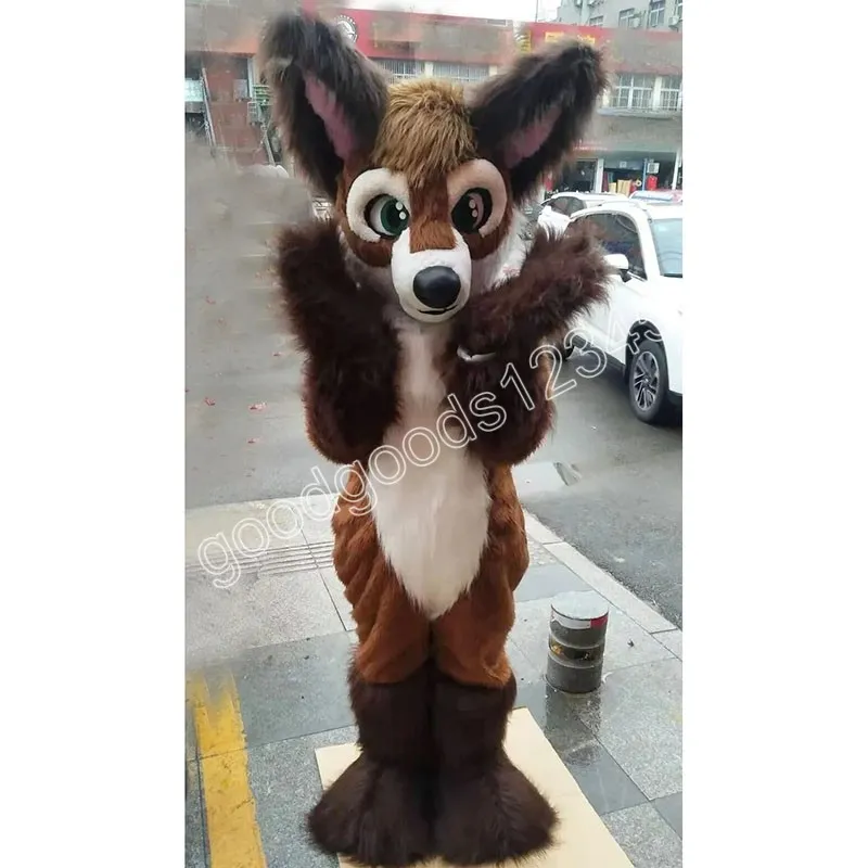 Super fofo Husky Fox Mascot Fantas