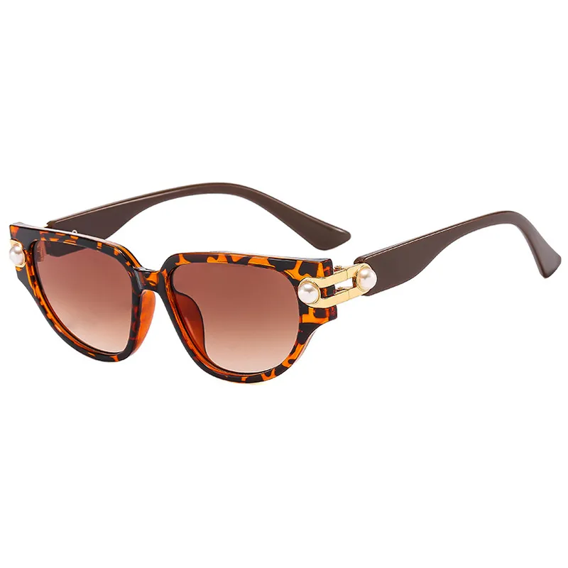 Lunettes de soleil pour hommes femmes luxe lunettes de soleil hommes mode lunettes de soleil à la mode dames lunettes de soleil unisexe rétro triangle perle lunettes de soleil design 1K3D064