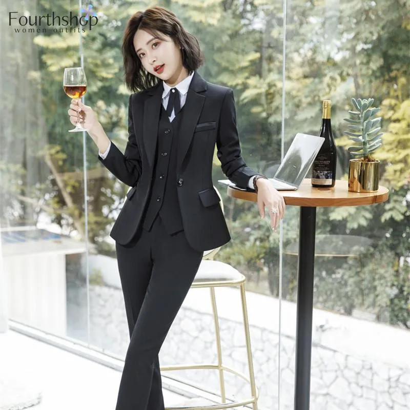 2022 Spring Autumn Womens Professional Office Suit With Formal Black Work Pants Women And Blazer Perfect For Business And Work From Zk4r 22.63 DHgate.Com