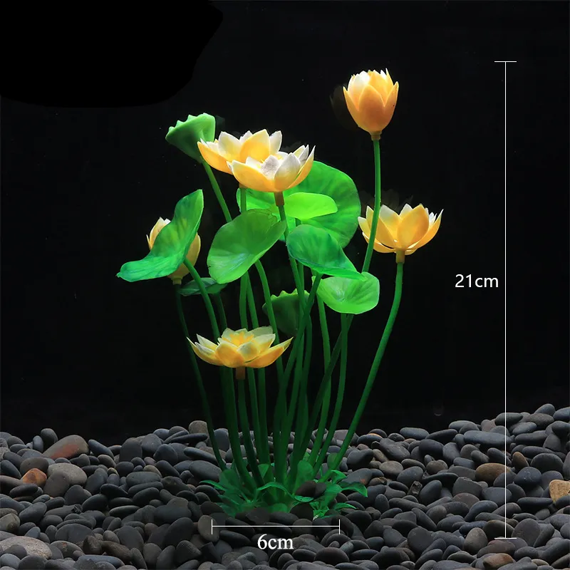 Garosa Aquarium Kunstpflanze – Leuchtende Silikon-Anemone, 16 Cm, Mit Saugnapf, Süßwasser Geeignet, Aquarium Deko Grün