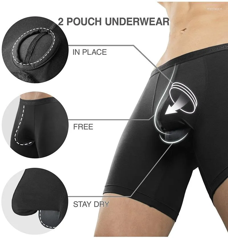Underpants Men Underwear Modal Separate Pouches Boxer Briefs With Soft  Breathable Dual Pouch Mens Boxers Fitness Sweatpants Quick From 14,21 €