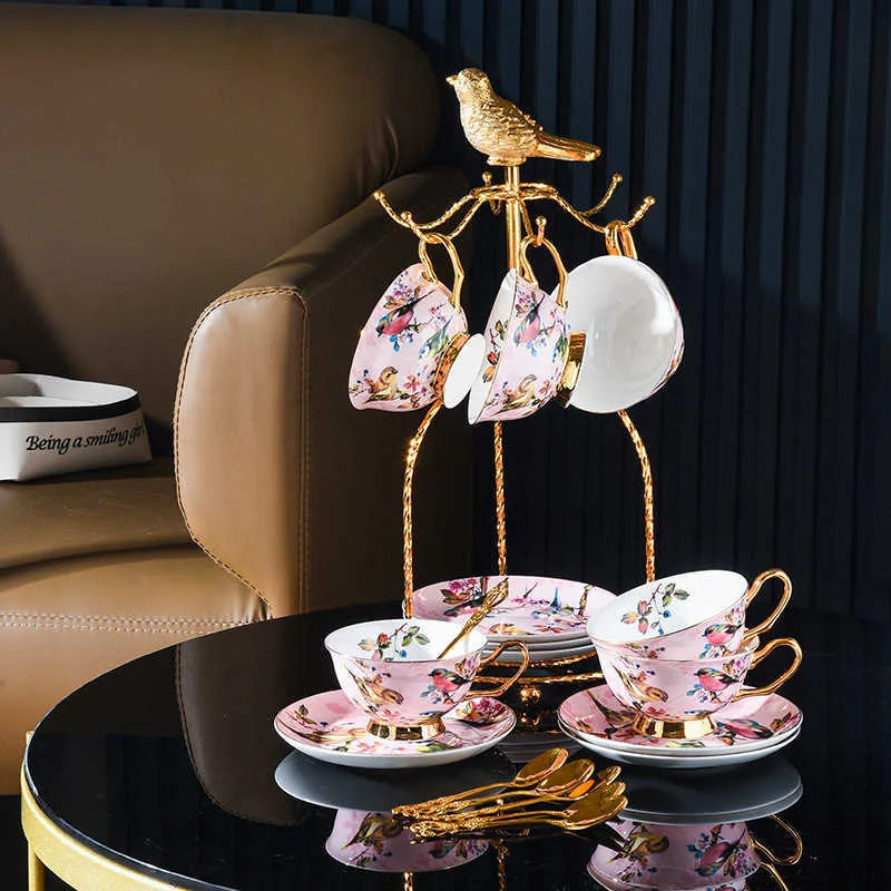 Bone Porcelain Tea Cup Set with Tray 27 fl oz 2-Piece Ceramic Mugs Flower  Pattern from Dhgate Coffee & Tea Tools - price 92.82