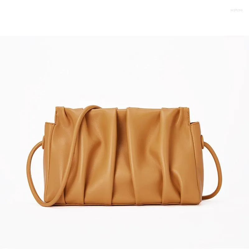 Sacs de soirée femme sac à volants Top qualité sac à main sacs à main Designer doux cuir de vache épaule bandoulière pour femmes sangle