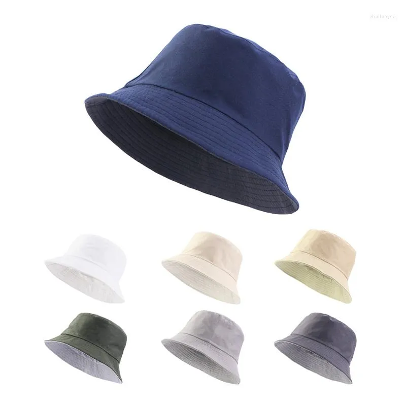 Berets Plain Foldable Bucket Fisherman Hat For Women Men Fashion Soild Color Summer Cap Jagd Wandern Outdoor Camo Sun Caps