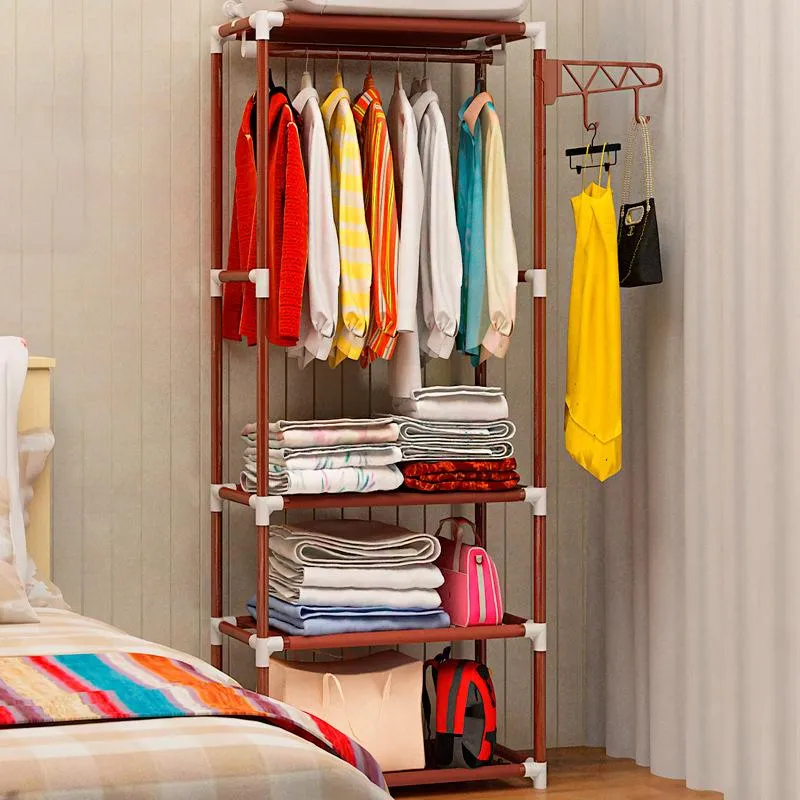 Wardrobe Clothes Storage Organizer Wardrobe Simple Houseware Freestanding Clothes Garment Organizer Closet European Standing Iron Hanger Rack For Bedroom From Johnlucas 313.52 DHgate.Com