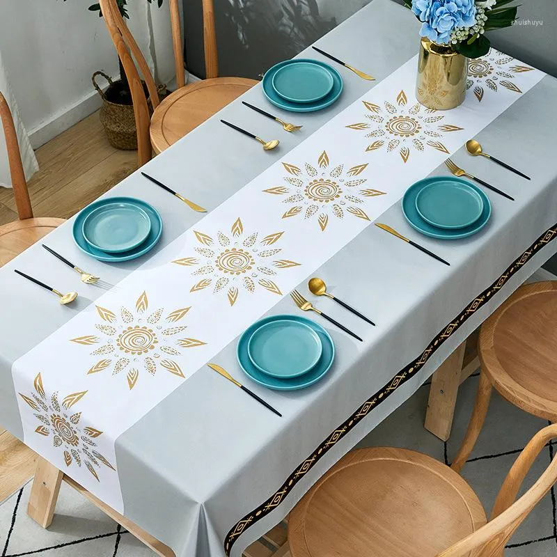 Table Cloth Waterproof PVC European And American El Party Holiday Dinner Restaurant Meal Cover