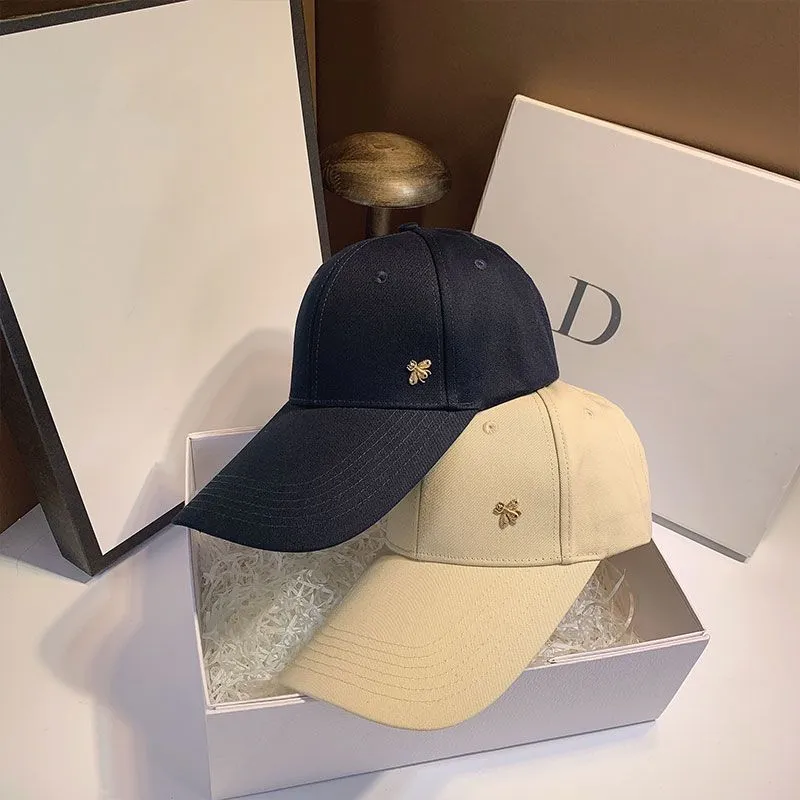 Little Bee Extended Brim Baseball Hat Женская интернет -знаменитость Корейская версия модного тренда тренд показывает маленькое лицо