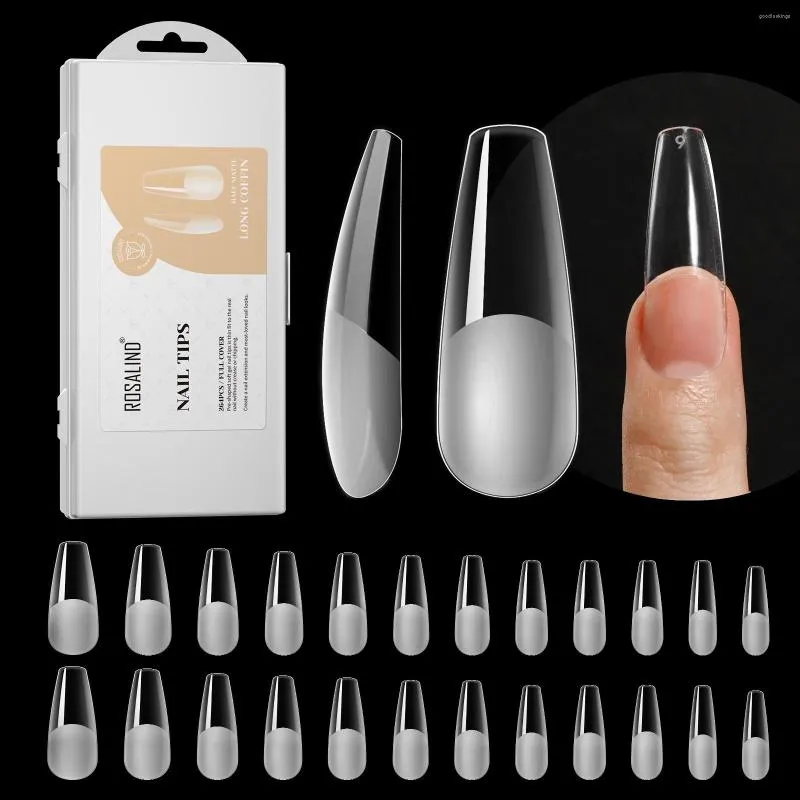 False Nails Nailwind Extension Tips Arcylic Press On Full Cover Quick Building Clear Fake Nail Set Mold Sculpted Tool