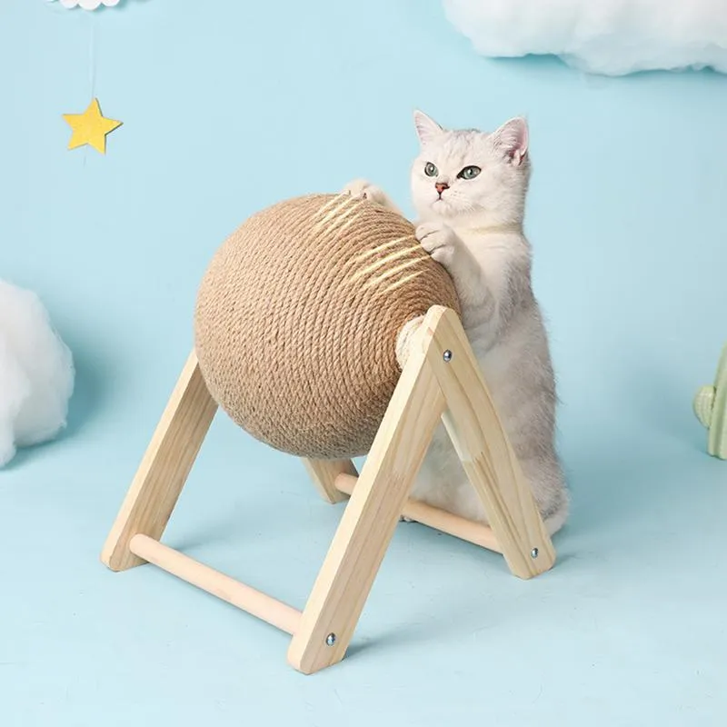 Scratchers Cat Toy Interactive Cat Scratcher Ball Kitten Sisal Rope Ball Ball Ramka wspinaczkowa Zabawki dla kotów szlifowanie łapy meble dla zwierząt domowych