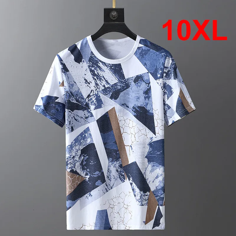 Herren T-Shirts 10XL T-Shirts Sommer T-Shirt Herren Plus Size Tops Tees Herren Mode Lässig Graffiti Druck Kurzarm Große Größe 8XL 9XL 10XL 230509