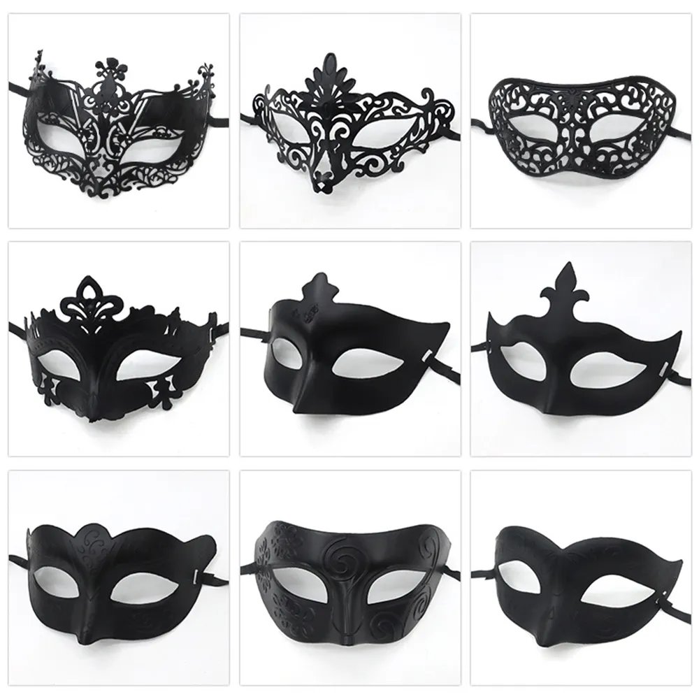 Coppia trucco danza maschera in metallo Venezia costume di Halloween maschera maschera di carnevale gioco di ruolo costume da ballo maschera da festa di nozze