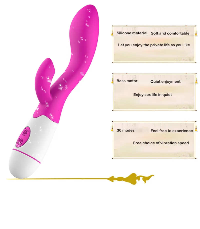 Vibratoren 30 Geschwindigkeit G-Punkt für Frauen, Dildo, Masturbieren, Kaninchen, Klitoris-Massagegerät, weibliche Stimulation, Erwachsene_voghion.com