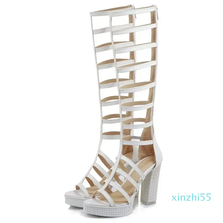 Womens Gladiator Knee High Roman Black Gladiator Sandals With