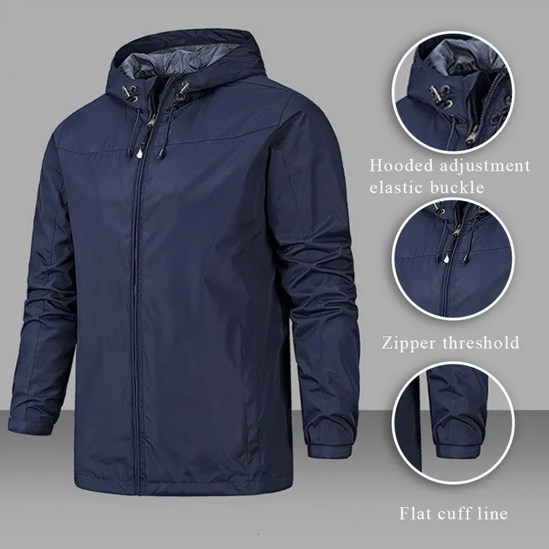 Veste de randonnée imperméable et coupe-vent pour homme 650g