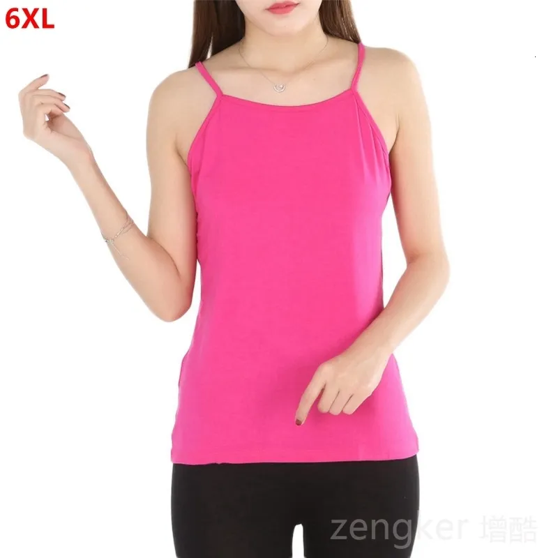 Camisoles Tanks Summer feminino plus size elástica dianteira traseira fina de camisola de camisolas camis camis tops para mulheres 6xl 5xl 230508