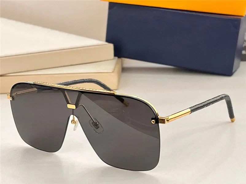 Nieuw modeontwerp vierkante piloot zonnebrillen Z1782 Randloze lens metalen half frame eenvoudige en royale stijl buiten UV400 Beschermingsglazen