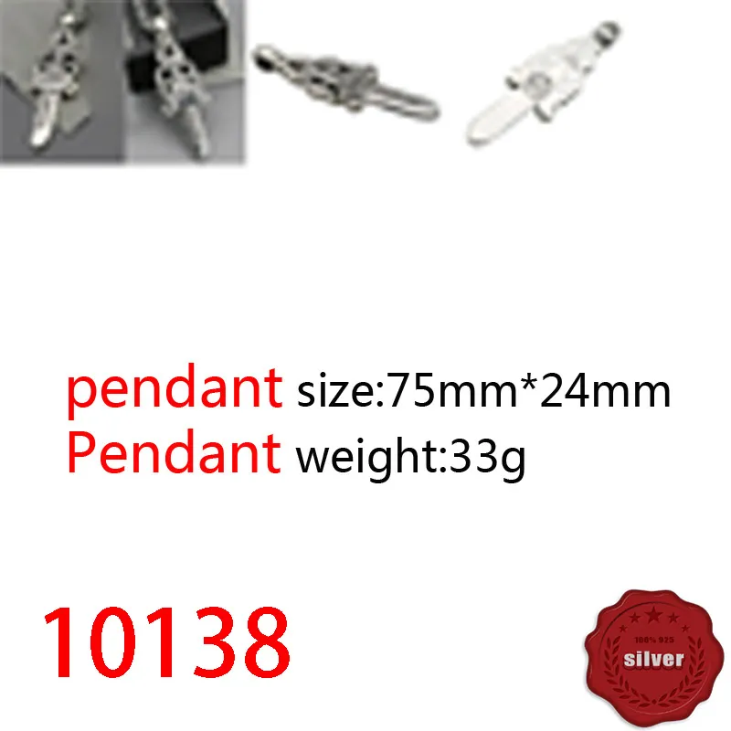 10138 European and American pendant jewelry S925 sterling silver fashion personality punk hip-hop personality holy sword letter pendant classic jewelry