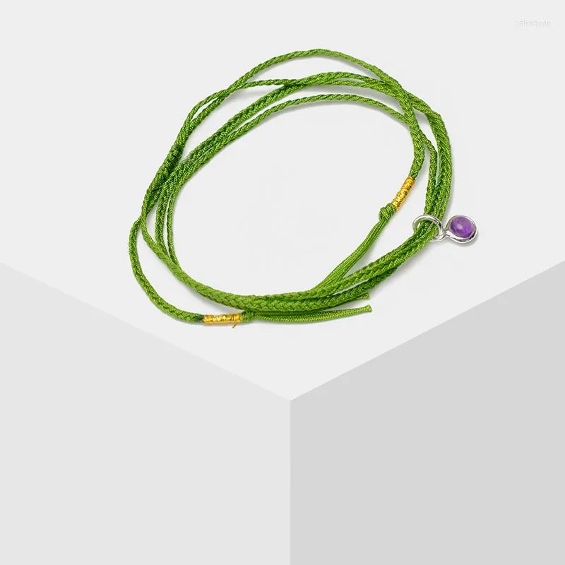 Bracelets à breloques Amorita Boutique Bracelet de mode au design circulaire violet