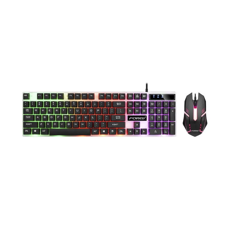 GAMING Pack Clavier LED Rétro-éclairé Rechargeable et Panneau en