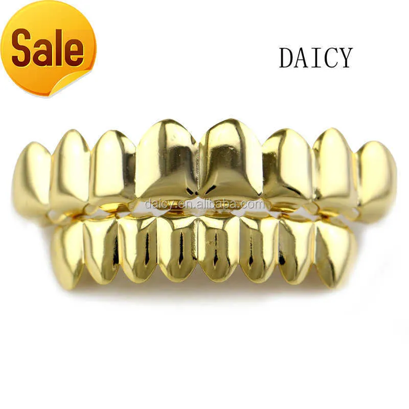DAICY jewelry factory custom men's hip hop plain teeth grillz in body jewelry