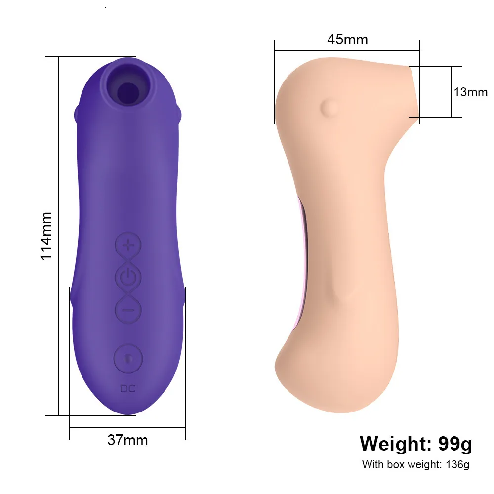 Vibrateurs de succion orale vibrateur femelle G Spot Clitoris mamelon ventouse masseur stimulateur érotique femmes Masturba_voghion.com