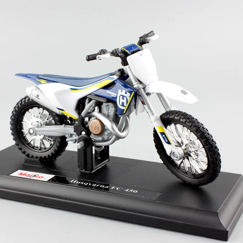 Diecast Model 1/18 Scale Maisto MY FC 450 Motorcycle Enduro Racing Diecast Model Dirt Bike Motocross Off Road Replica model Kids toy 230509