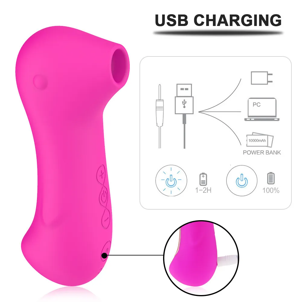 Vibrateurs de succion orale vibrateur femelle G Spot Clitoris mamelon ventouse masseur stimulateur érotique femmes Masturba_voghion.com