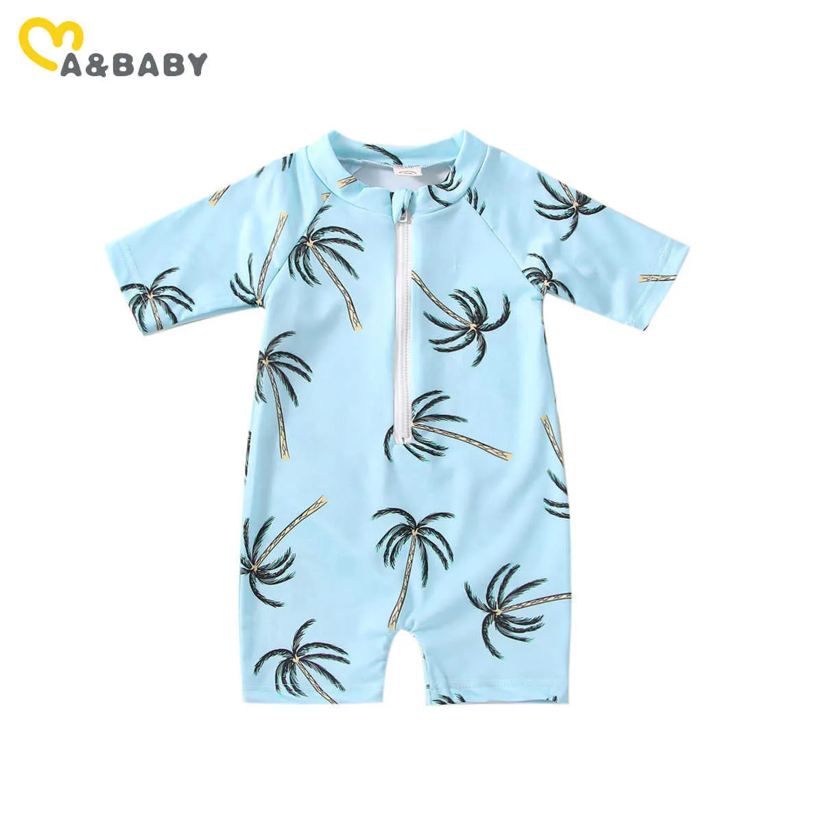 Children's swimwear ma baby 1-5Y Toddler Infant Kid Baby Boys Swimsuit Coconut Tree Print Summer Children Boys Swimwear Beachwear Bathing Suit P230509