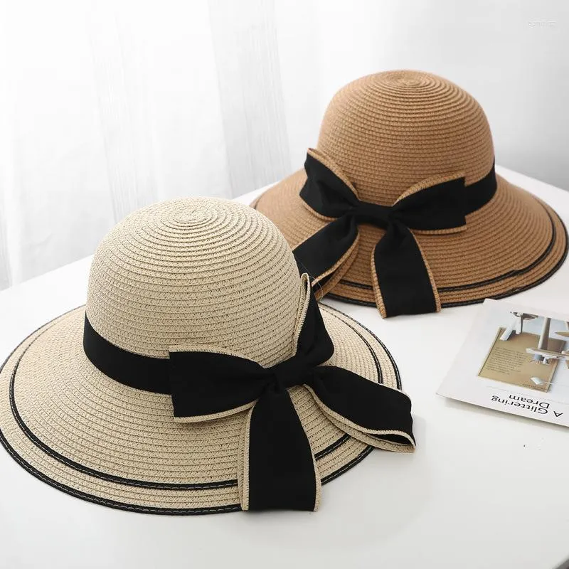 Chapéus largos de chapéus femininos de verão feminino